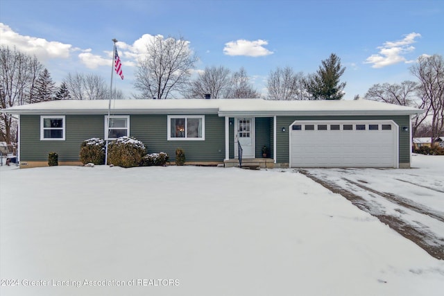 ranch-style house with a garage