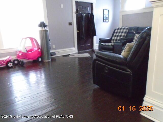 living room featuring hardwood / wood-style flooring