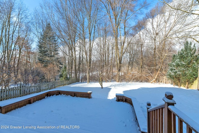 view of snowy yard