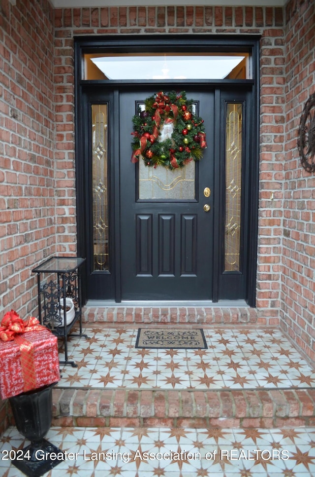 view of doorway to property