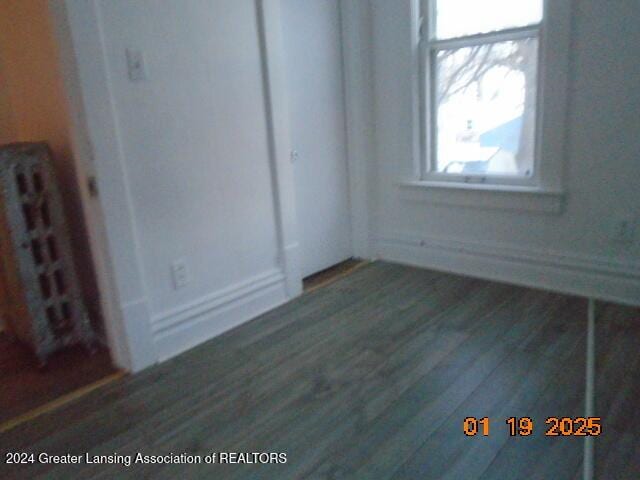 interior space with hardwood / wood-style floors