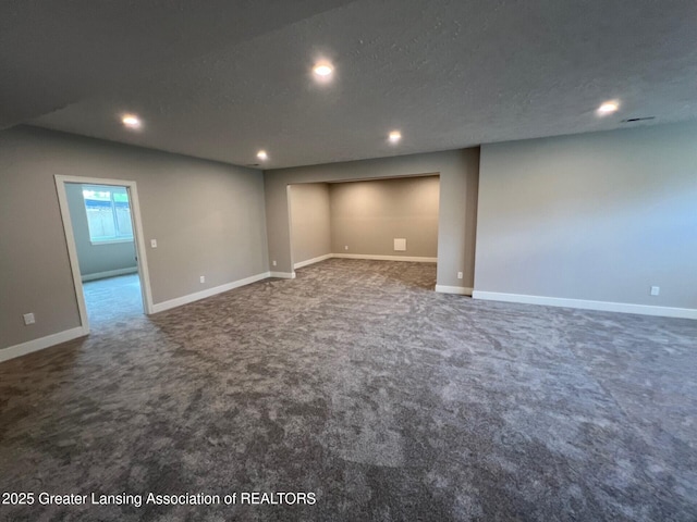 6097 Southridge Rd, East Lansing, MI 48823 - basement with recessed lighting, carpet, and baseboards