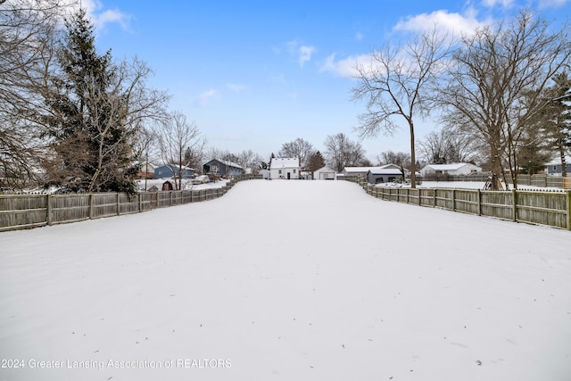 view of snowy yard