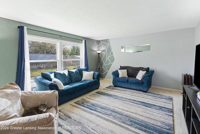 view of carpeted living room