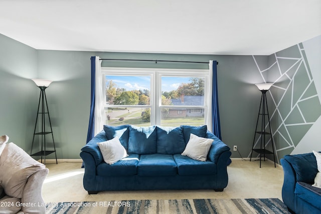 view of carpeted living room