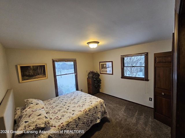 view of carpeted bedroom