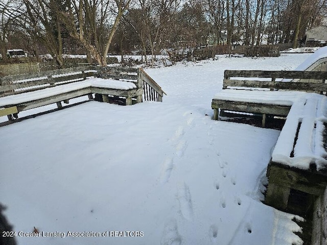 view of snowy yard