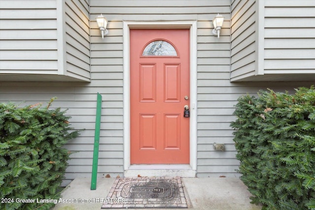 view of doorway to property