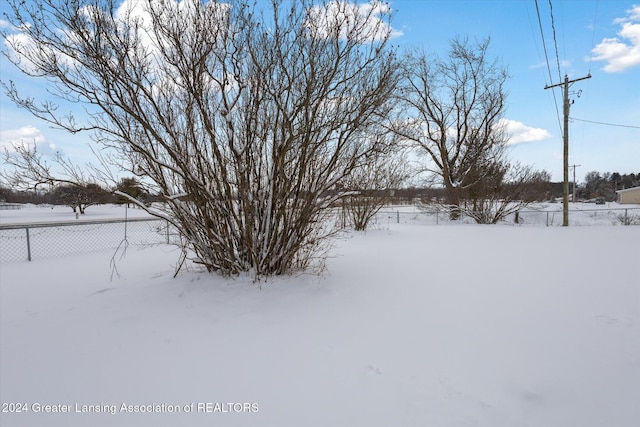 view of snowy yard