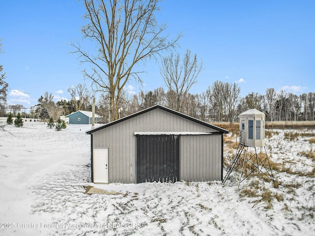 view of snow covered structure