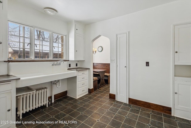 bathroom with radiator