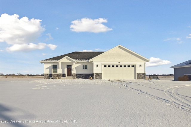 view of front of home featuring a garage