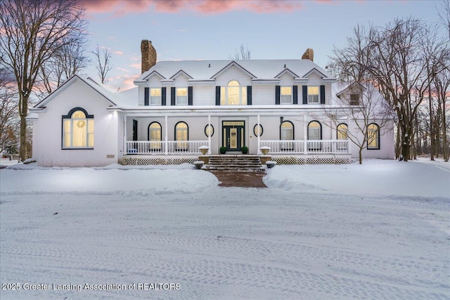 view of front of house with a porch