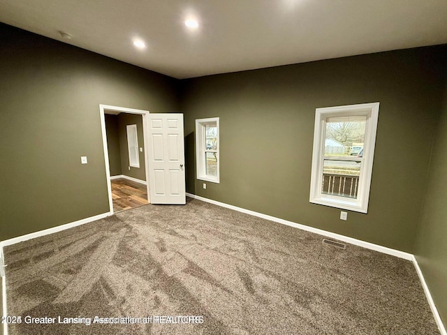 view of carpeted empty room