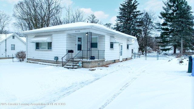 view of front of home