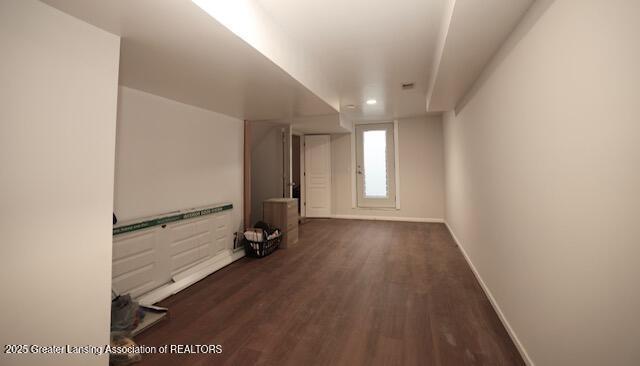 interior space featuring dark hardwood / wood-style flooring