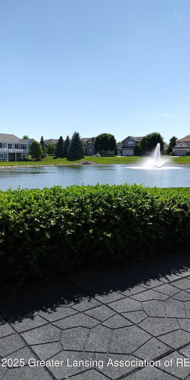 view of water feature