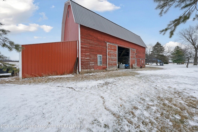 view of snow covered structure