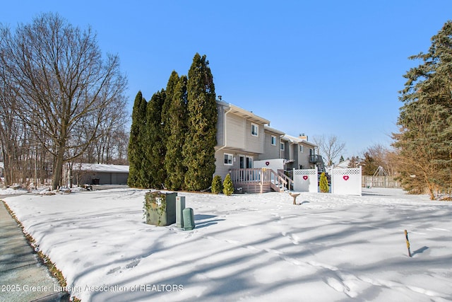 view of snowy yard