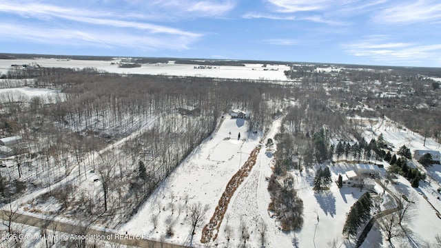 view of snowy aerial view