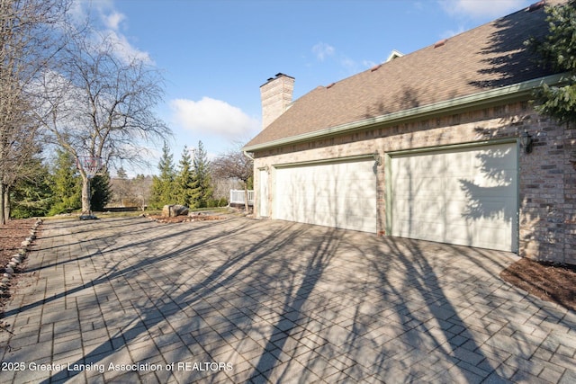 garage with driveway