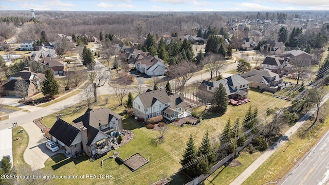 aerial view featuring a residential view