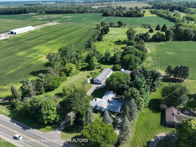 bird's eye view featuring a rural view