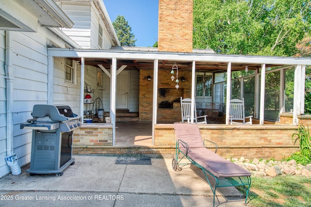 view of patio / terrace featuring area for grilling