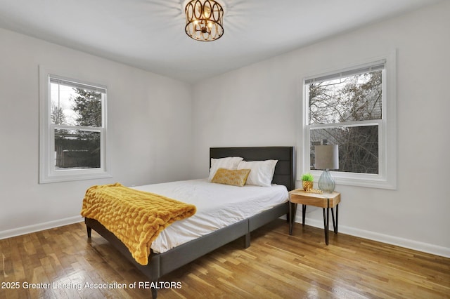 bedroom featuring hardwood / wood-style flooring