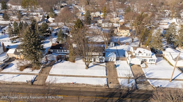 view of snowy aerial view