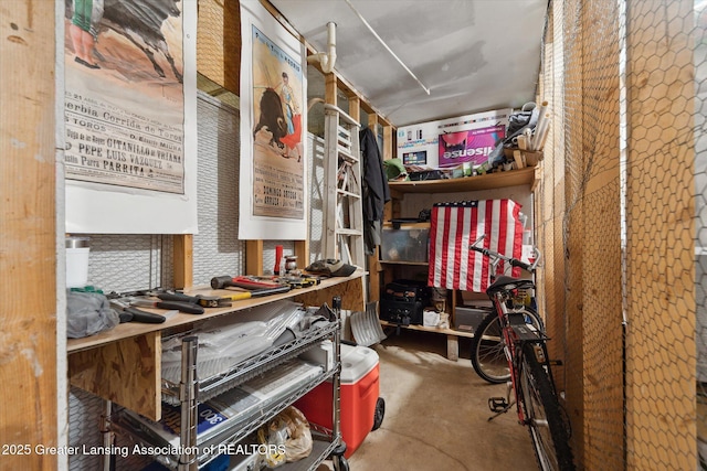 view of storage room