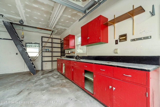 garage featuring sink