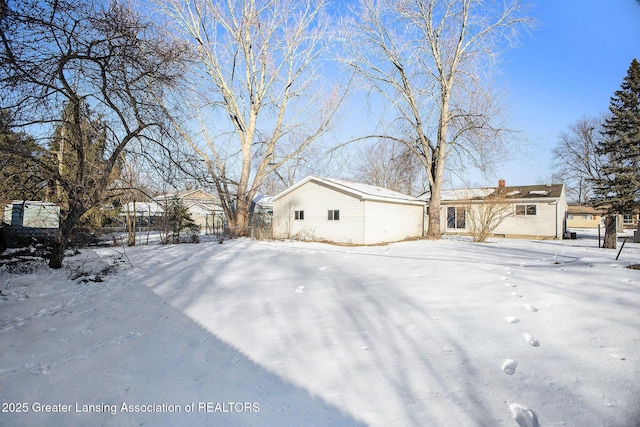 view of snowy exterior