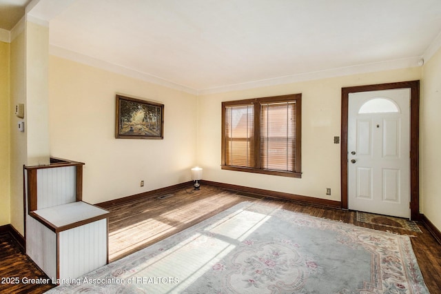 entrance foyer featuring hardwood / wood-style flooring