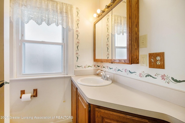 bathroom featuring vanity