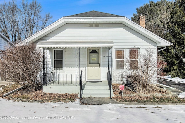 view of bungalow-style home