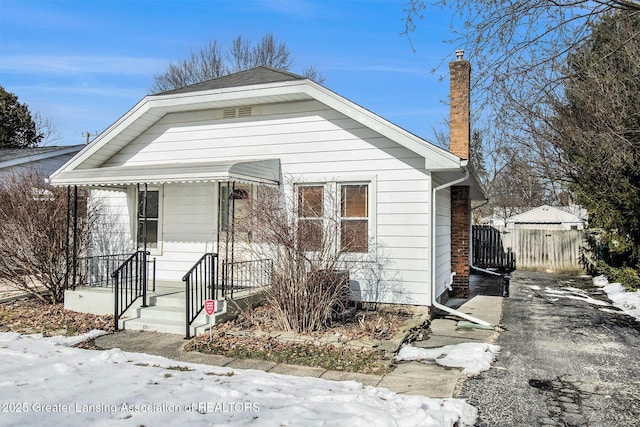 view of bungalow-style home