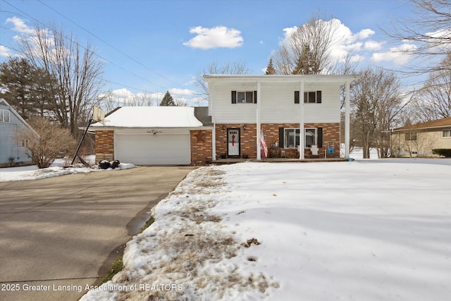 front of property featuring a garage