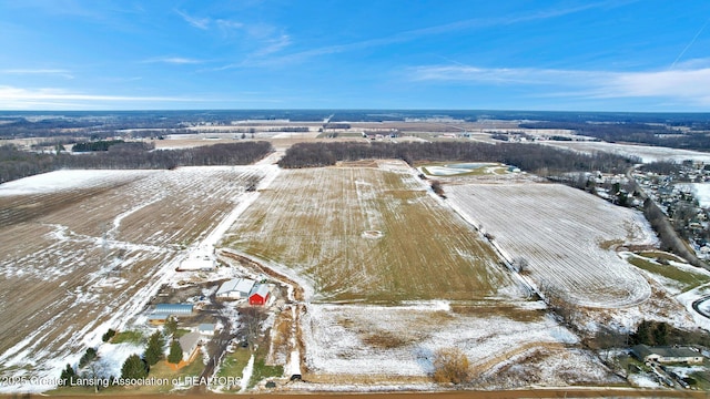 view of snowy aerial view