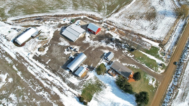 view of snowy aerial view