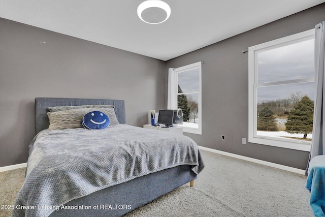 view of carpeted bedroom