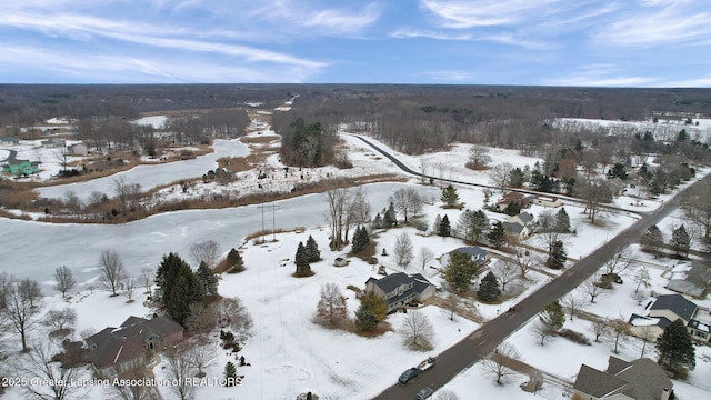 view of snowy aerial view