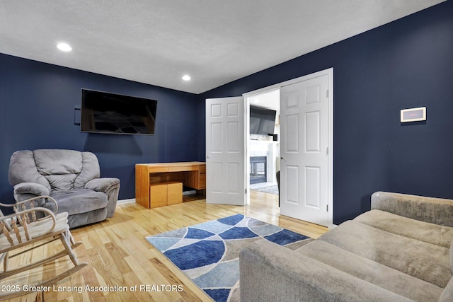 living room featuring hardwood / wood-style flooring