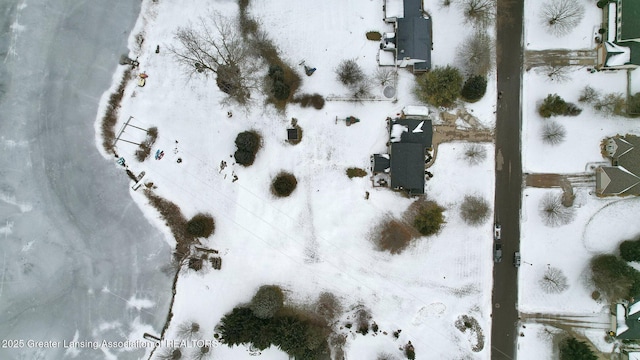 view of snowy aerial view