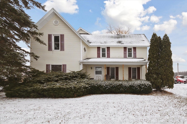 front facade featuring a porch