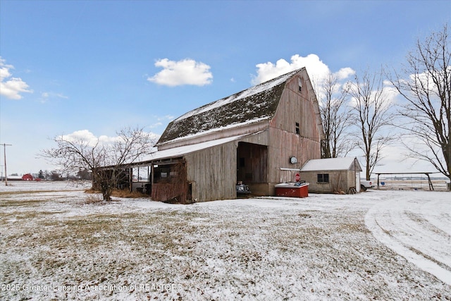 view of snow covered structure