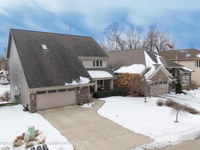 view of front of home featuring a garage