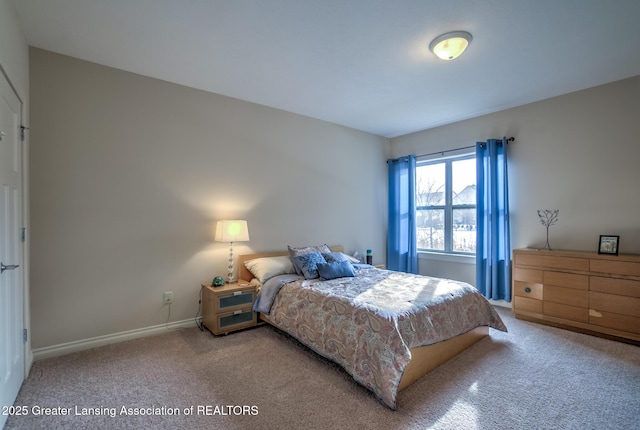 bedroom with carpet