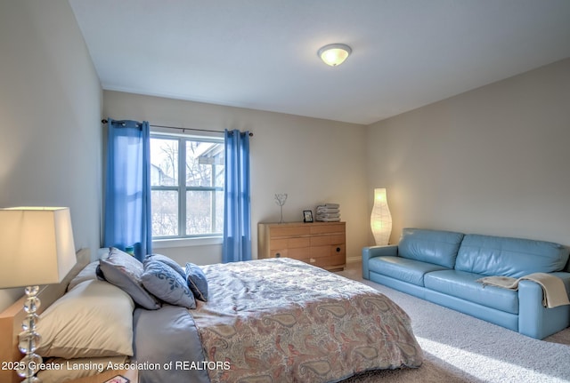 bedroom featuring carpet flooring