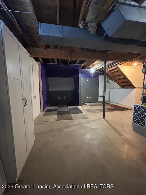 view of basement